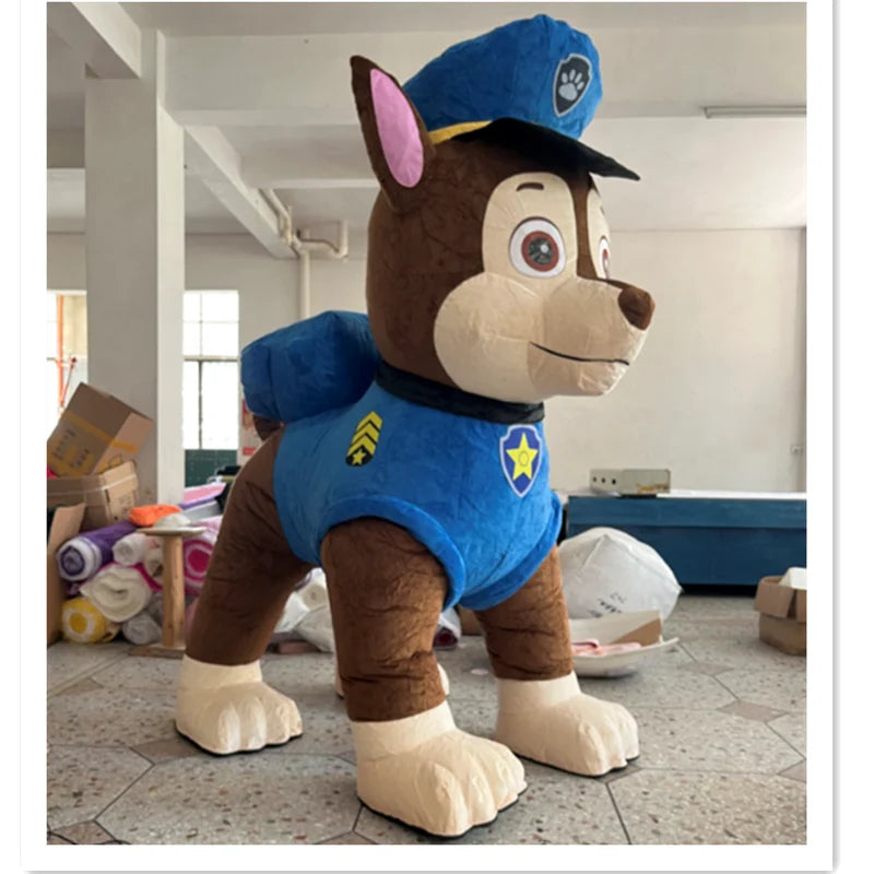 Costume Gonflable Mascotte Chien - vue de trois quarts