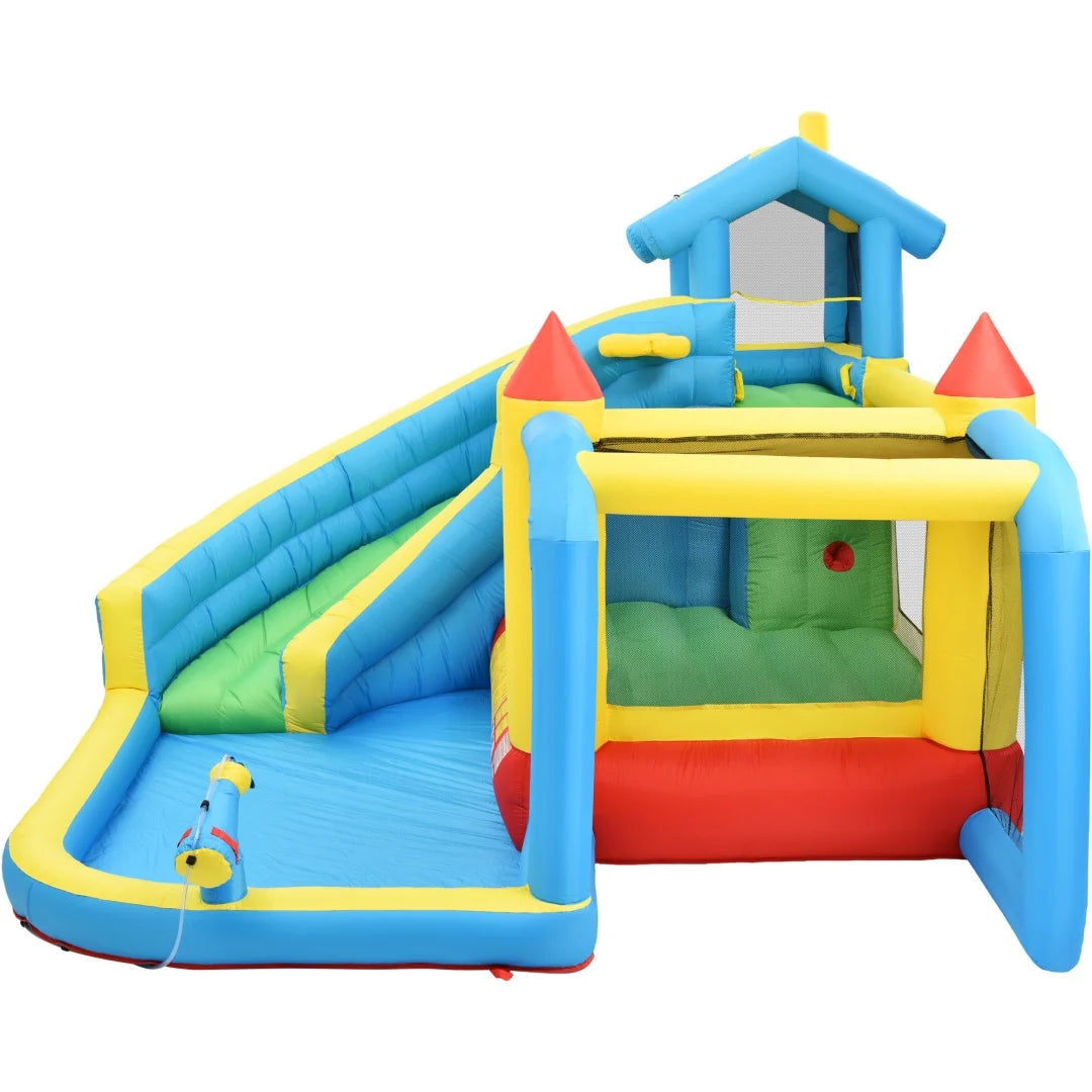 Château gonflable 5-en-1 avec piscine de plongeon