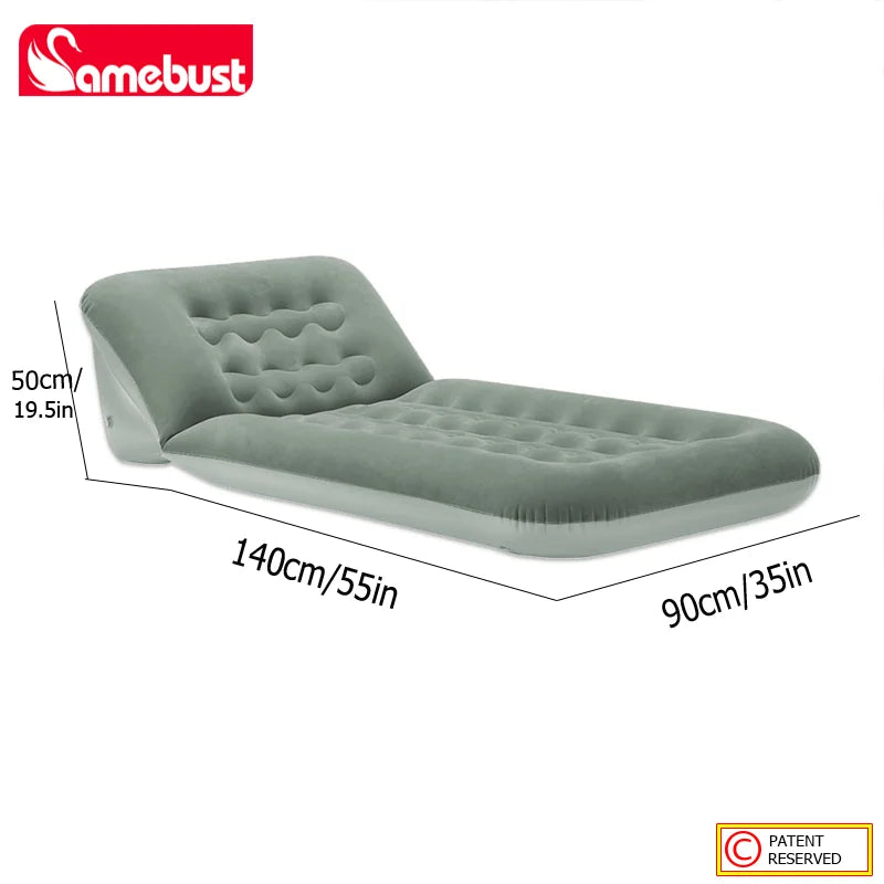 Canapé-lit gonflable PVC 190x90 usage extérieur jardin