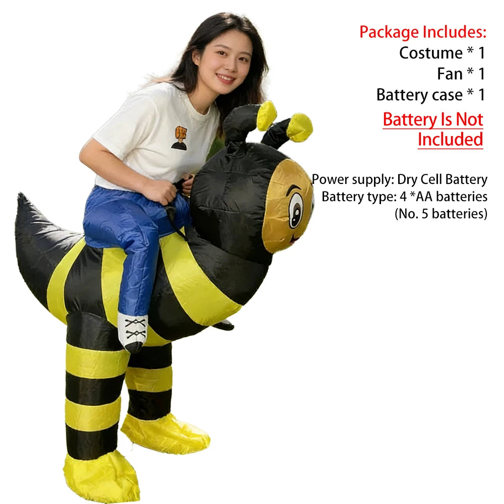 Costume gonflable abeille adulte 160-190 cm effet visuel