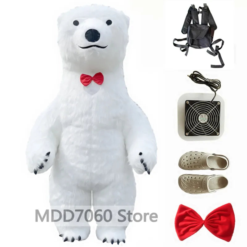 Costume gonflable mascotte bonhomme de neige pour fête d'hiver
