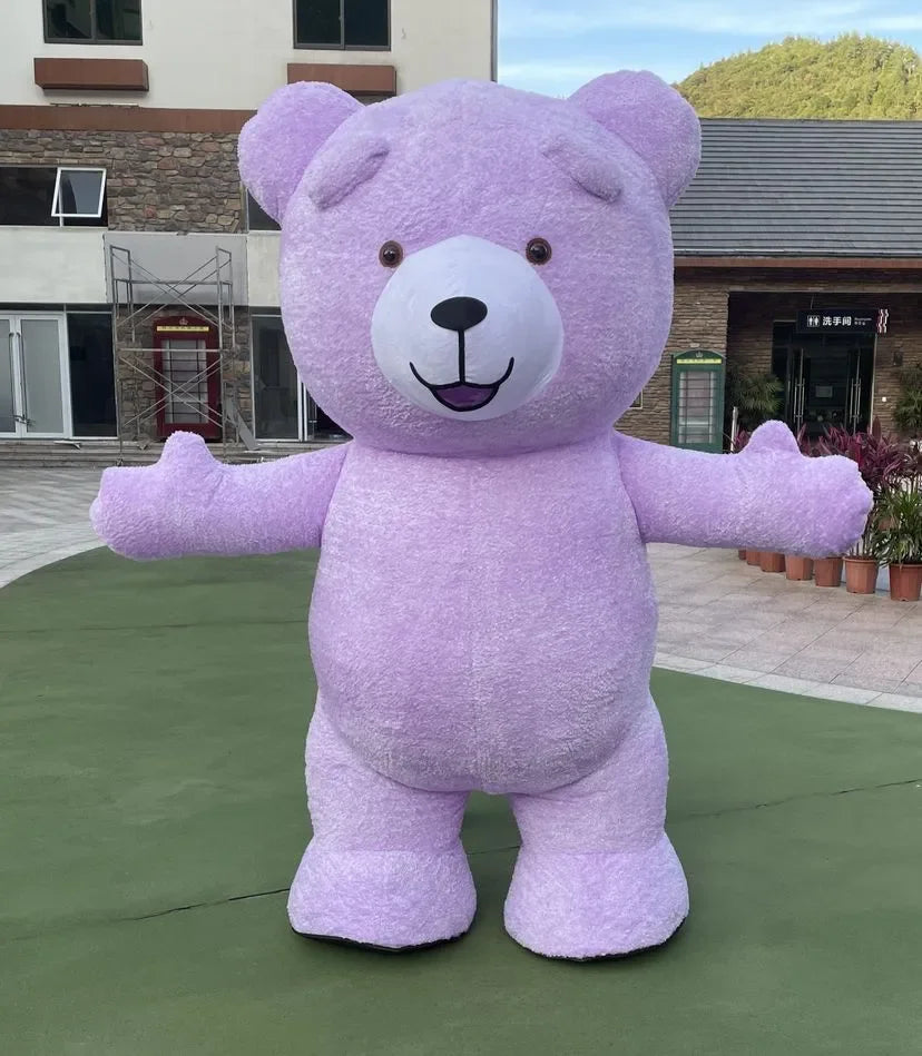 Costume gonflable ours en peluche, coloris brun
