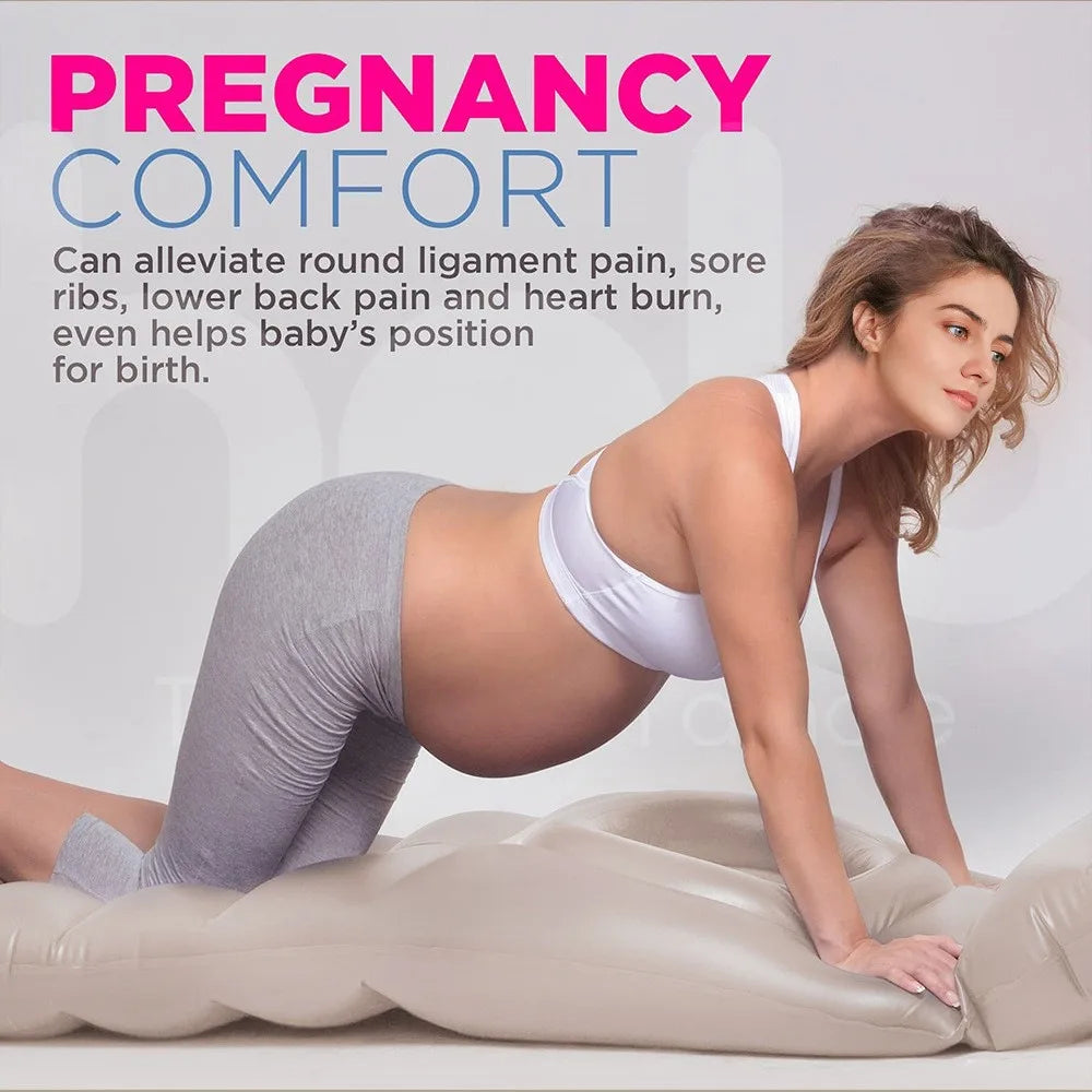 Matelas gonflable grossesse confort coloris rose