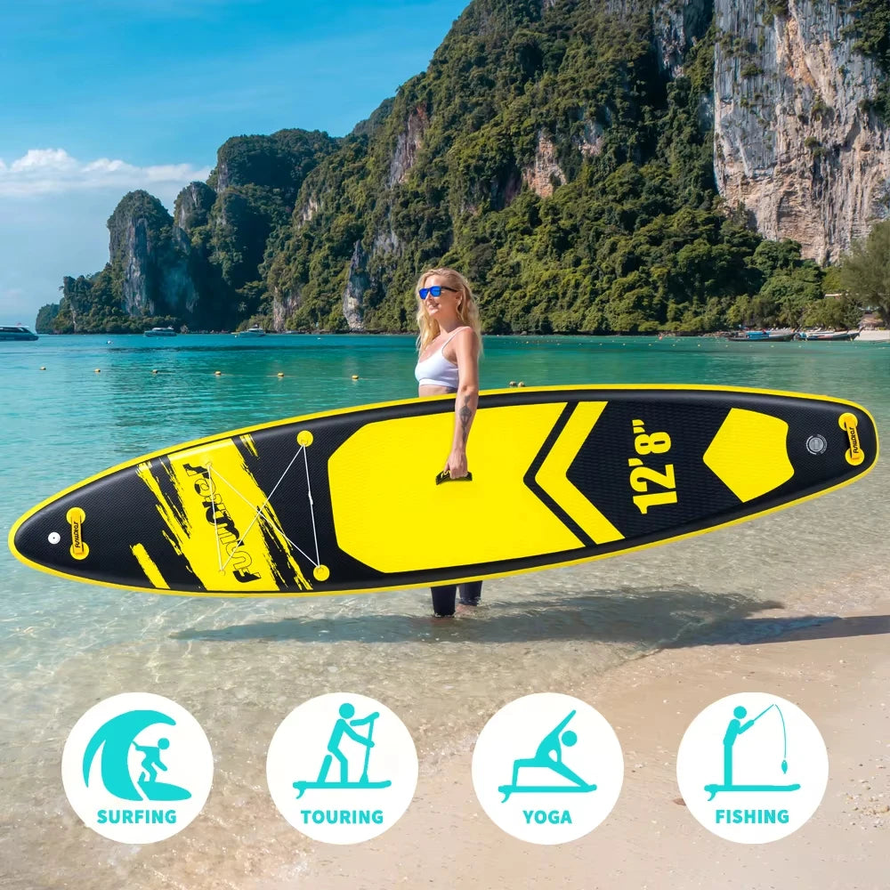 Paddle gonflable replié pour le transport