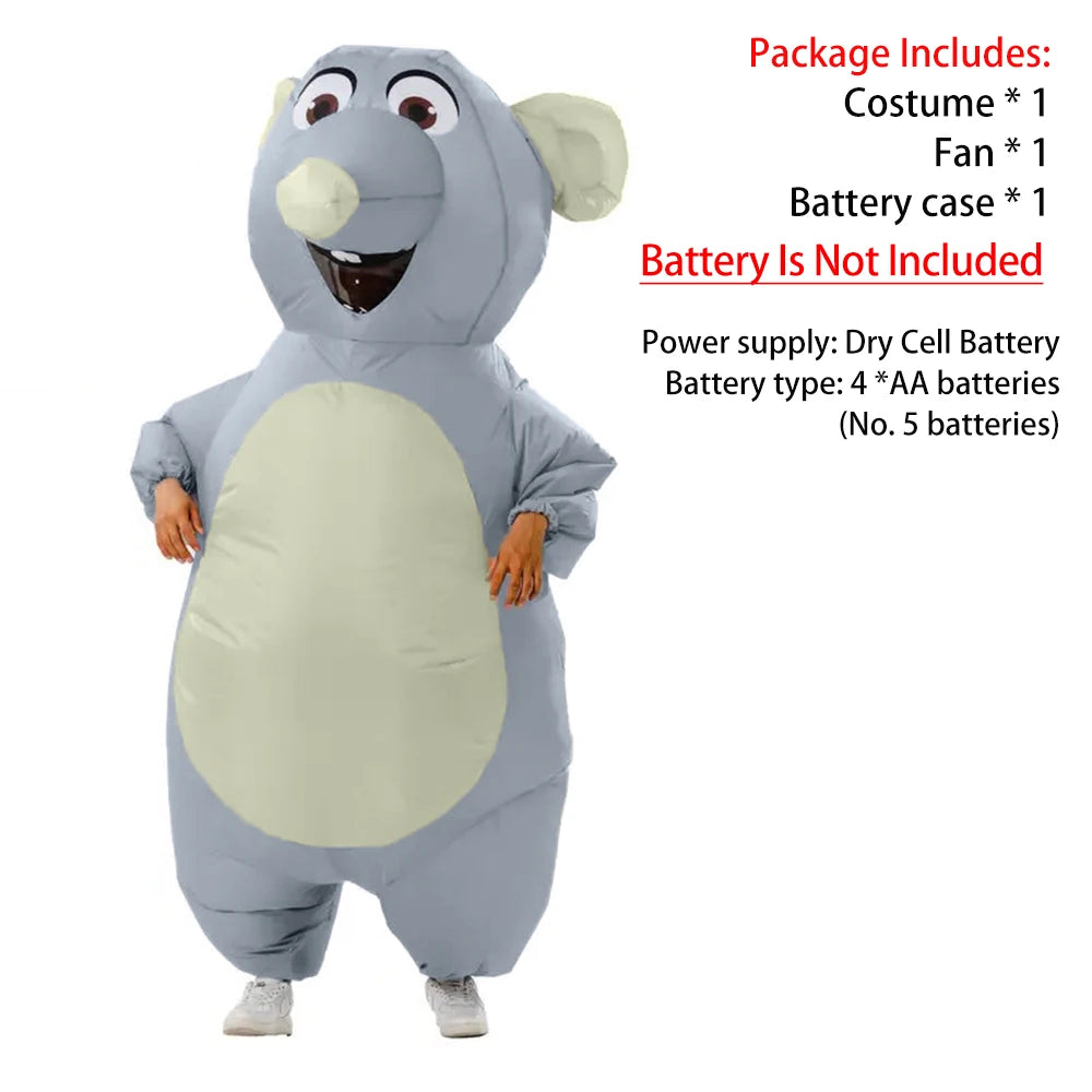 Déguisement gonflable souris cosplay 2 coloris