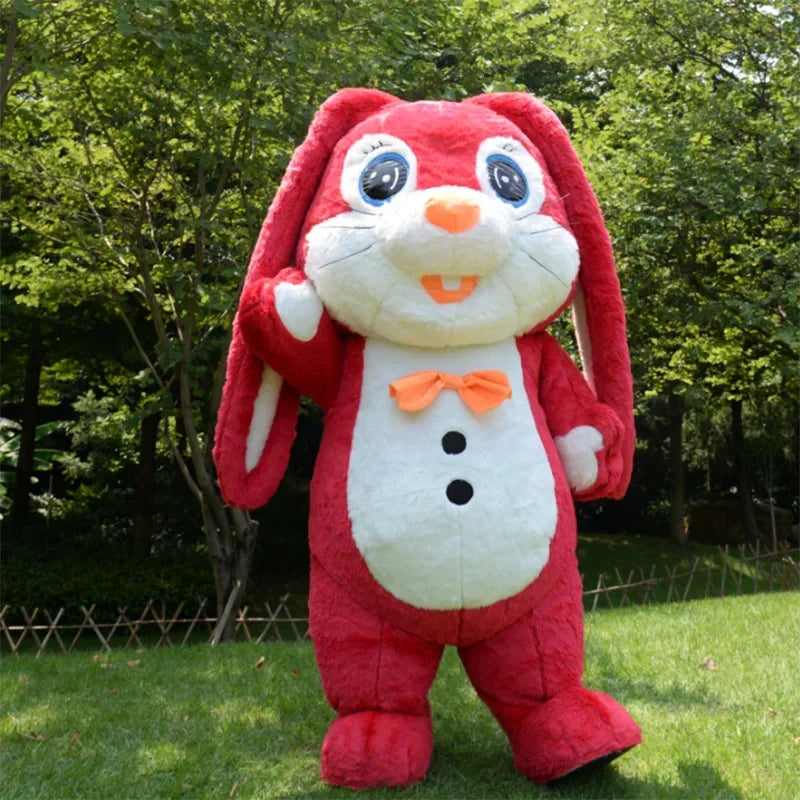 Costume gonflable lapin de Pâques, kit complet
