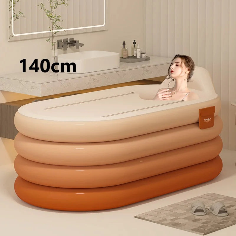 Utilisation quotidienne de la baignoire gonflable portable