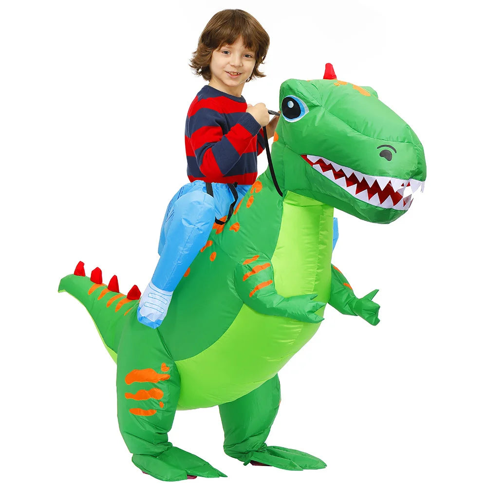 Costume gonflable Dinosaure bleu