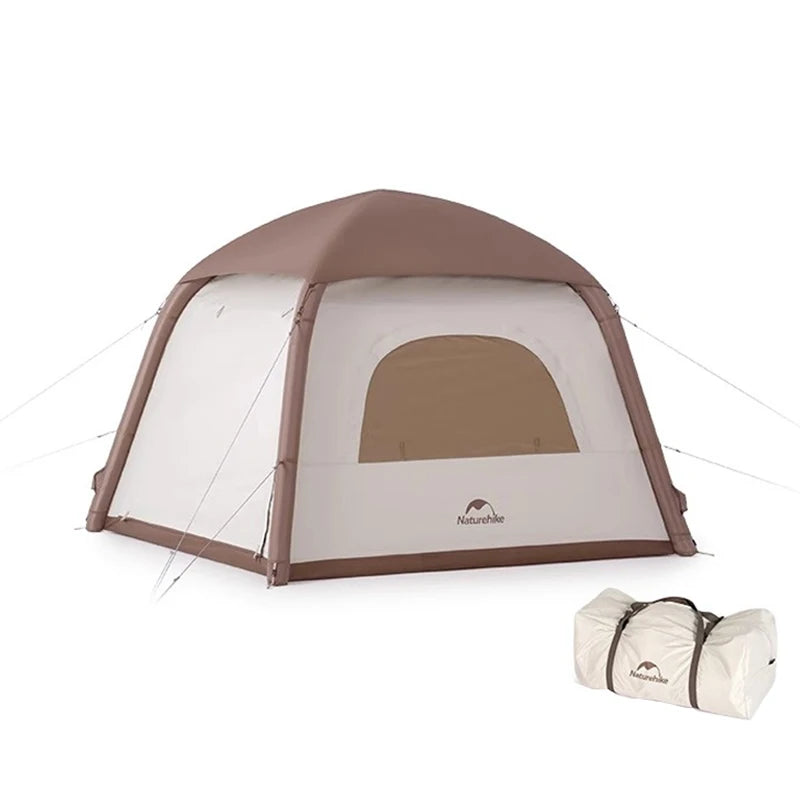 Tente gonflable compacte voyage installée en extérieur