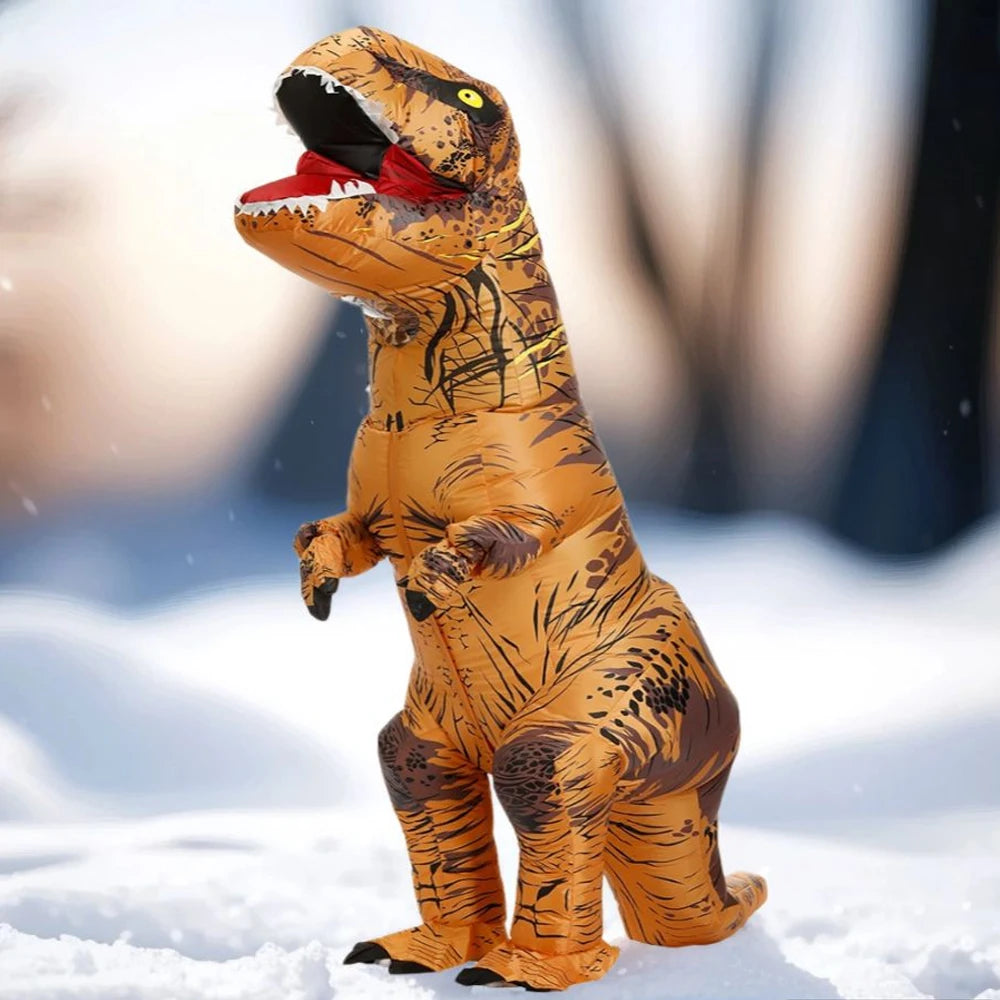 Costume gonflable dinosaure T-Rex adulte vue de face
