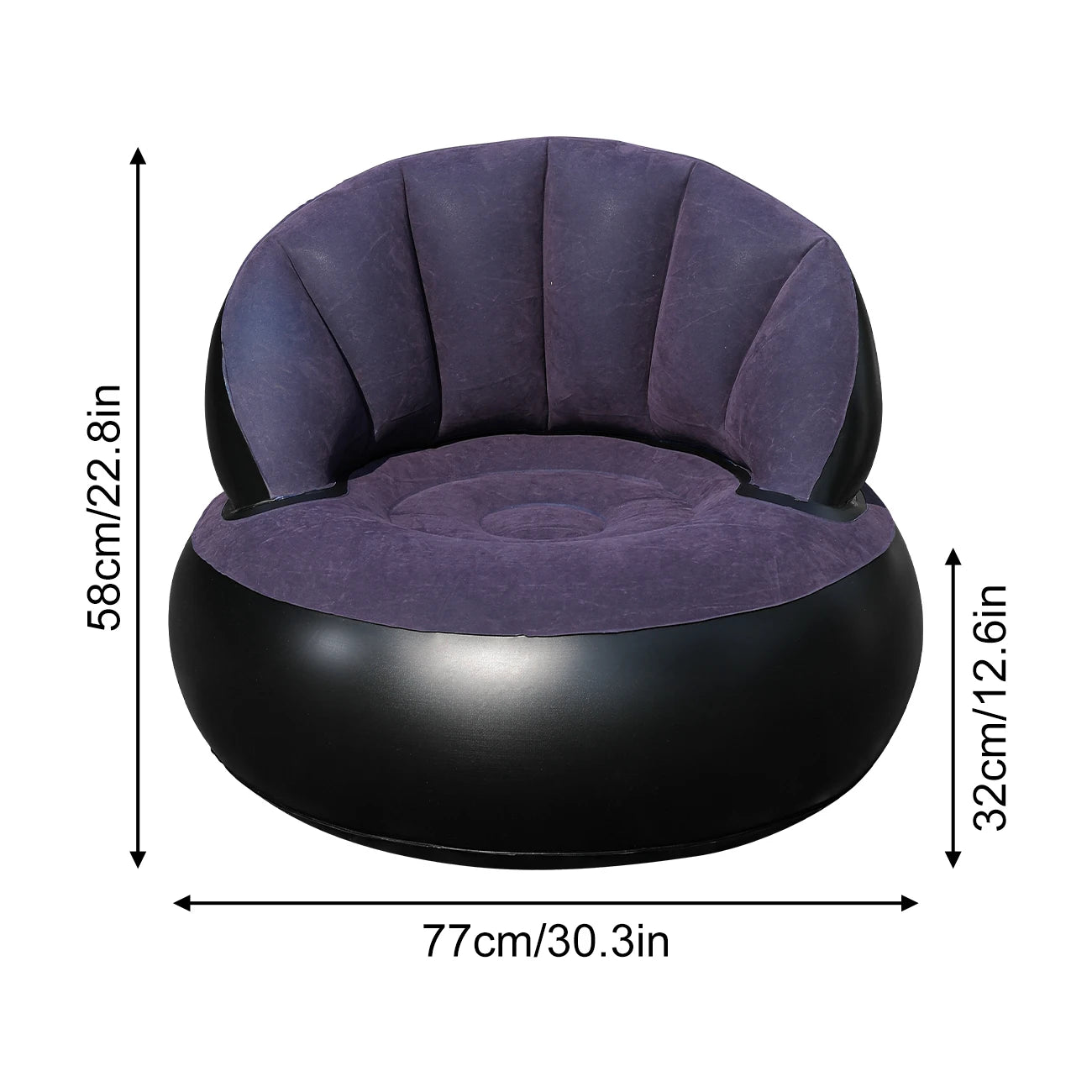 Canapé Gonflable PVC Épaissi Ergonomique - vue d'utilisation en piscine