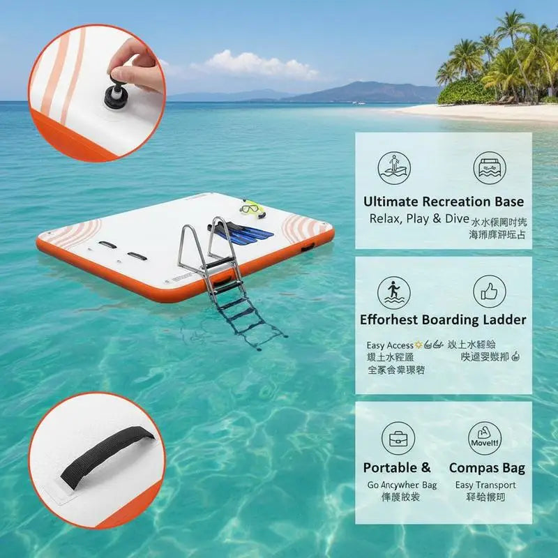 Pompe manuelle plateforme flottante gonflable