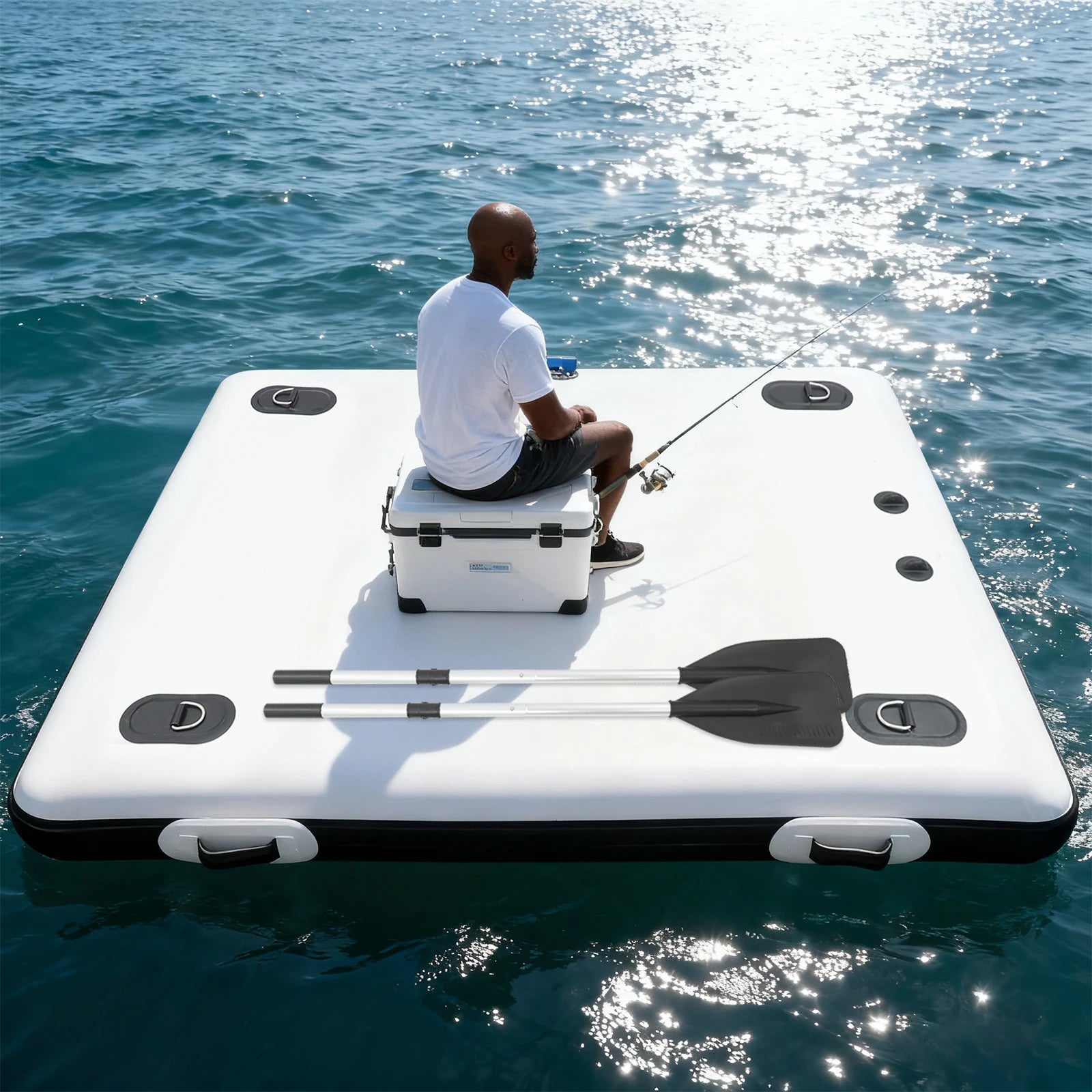 Plateforme flottante gonflable usage yoga