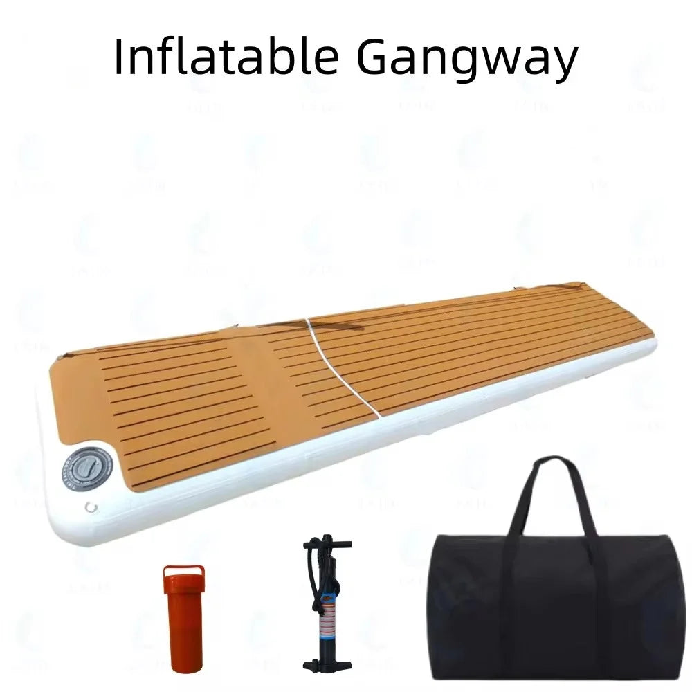 Plateforme flottante gonflable en utilisation nautique