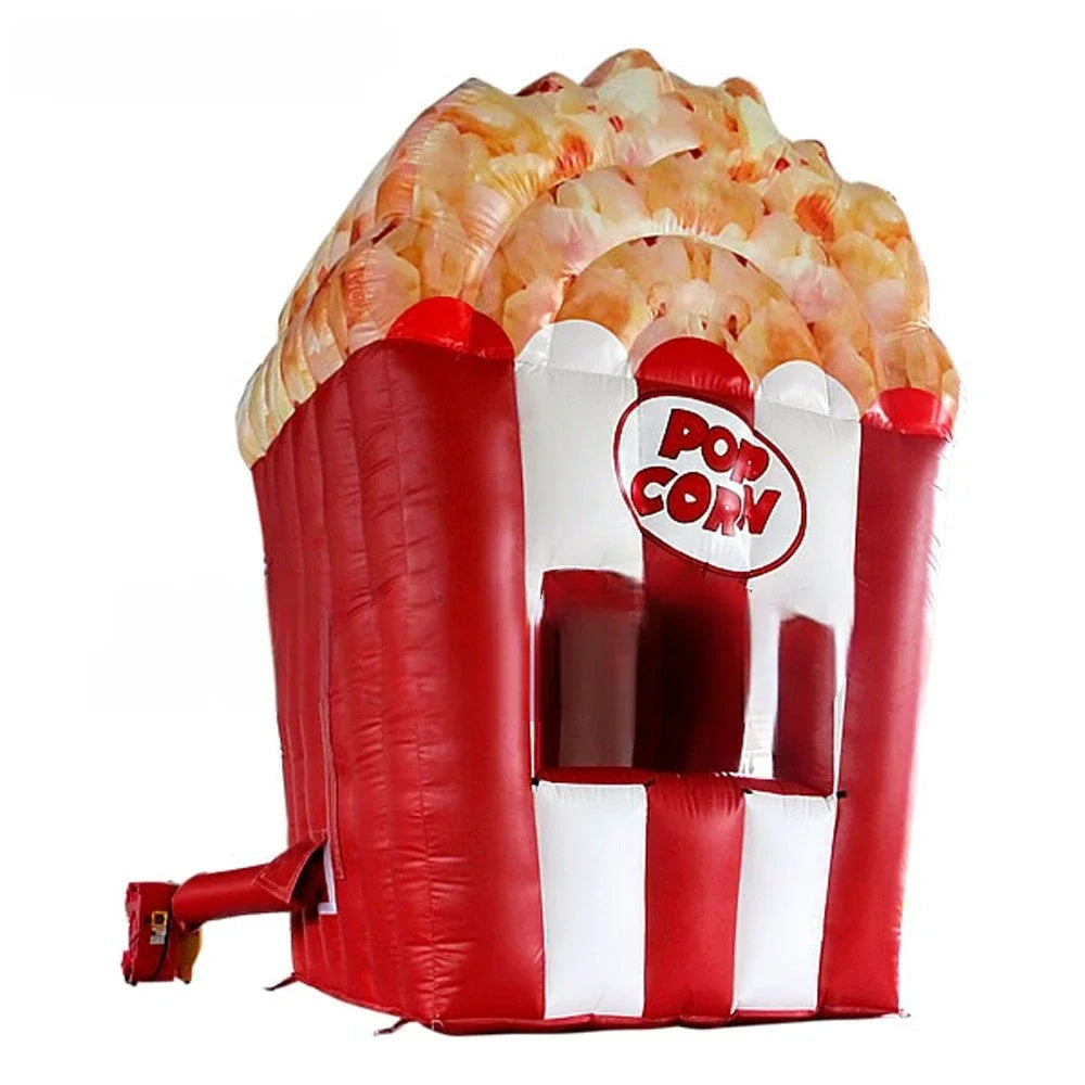 Stand gonflable Popcorn vue de nuit illuminé