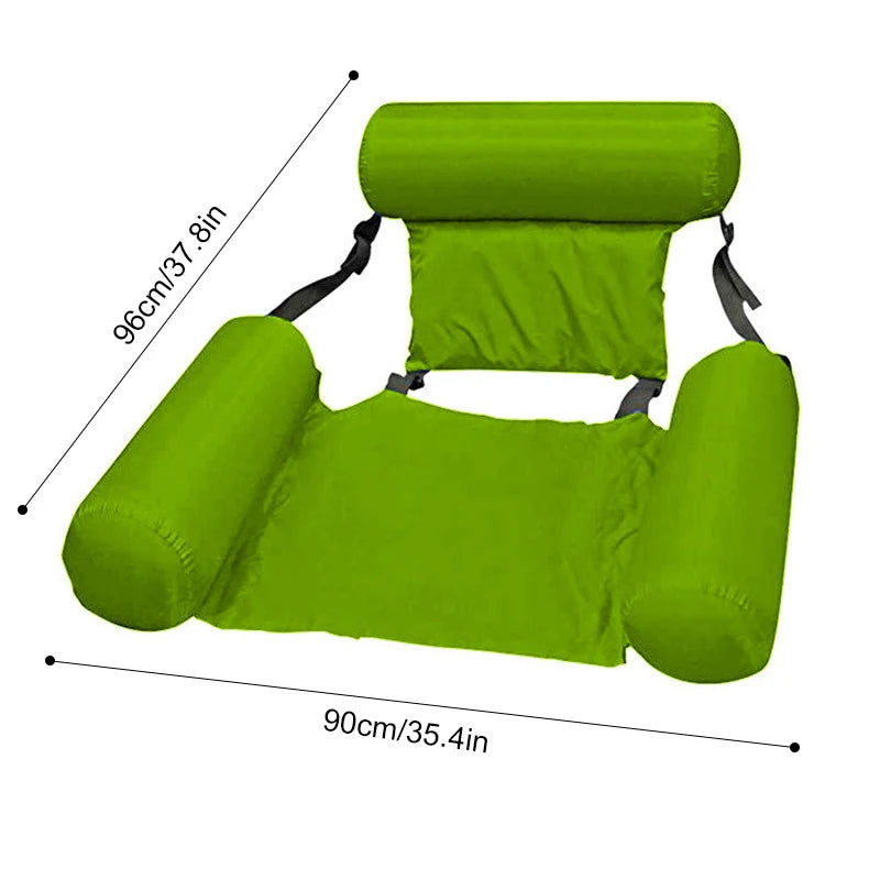 Bouée Gonflable Chaise Longue Pliable détail du dossier incliné 13