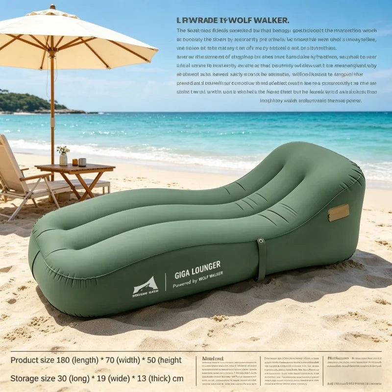 Canapé gonflable de camping dossier ergonomique