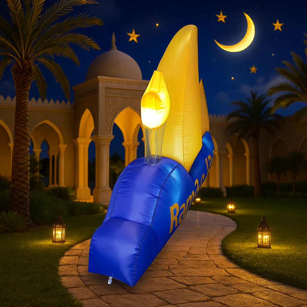 Vue d'ensemble de la décoration gonflable château Ramadan
