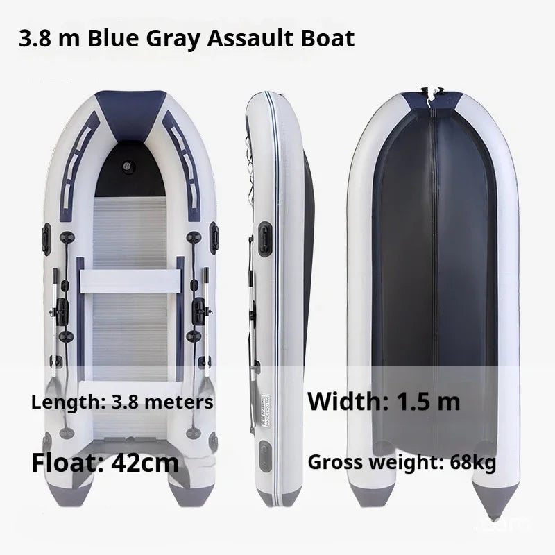 Détail des chambres à air du bateau gonflable pneumatique