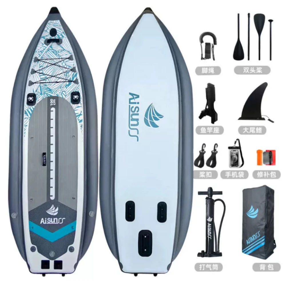 Stand up paddle gonflable pêche rangement compact