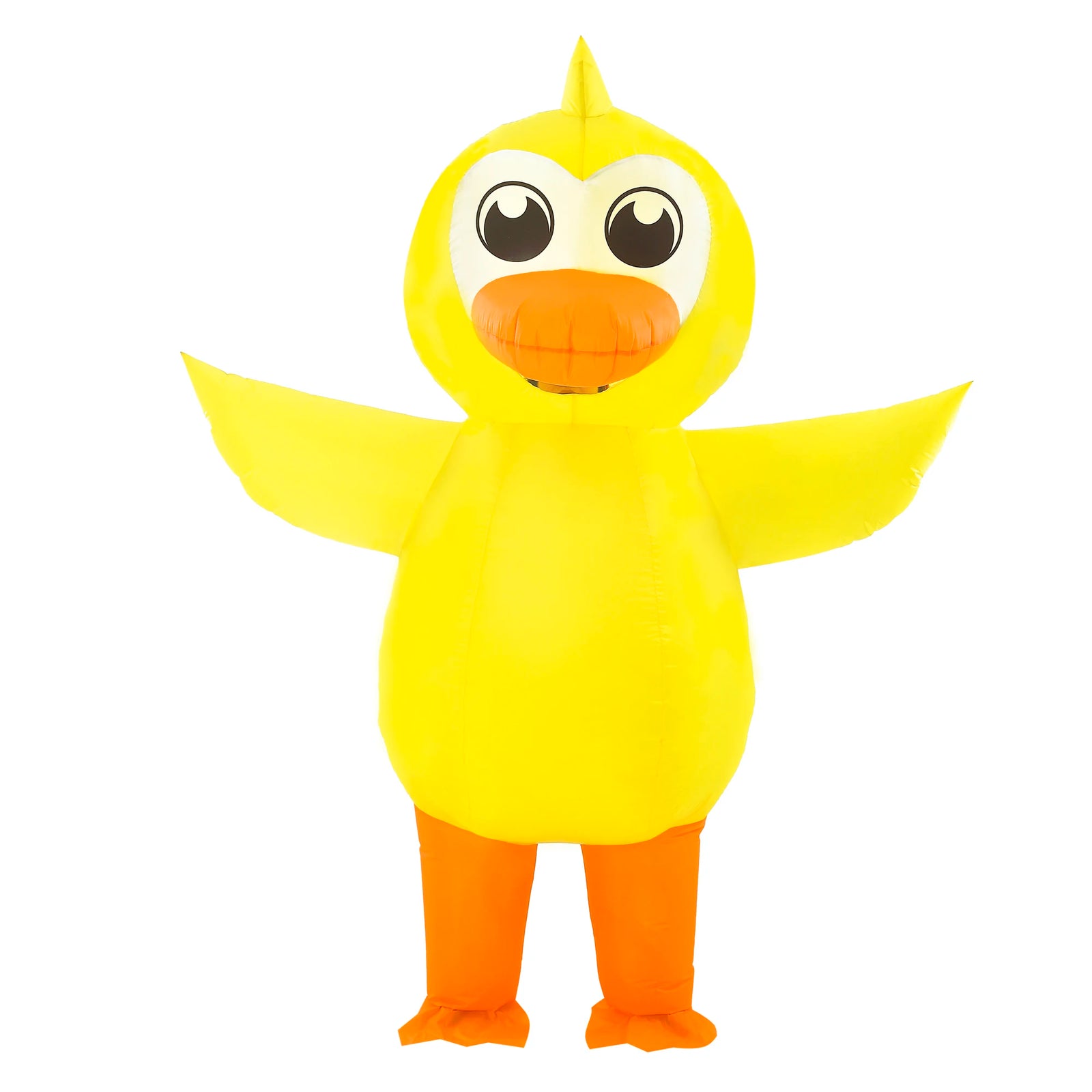 Costume gonflable canard jaune adulte vue de face