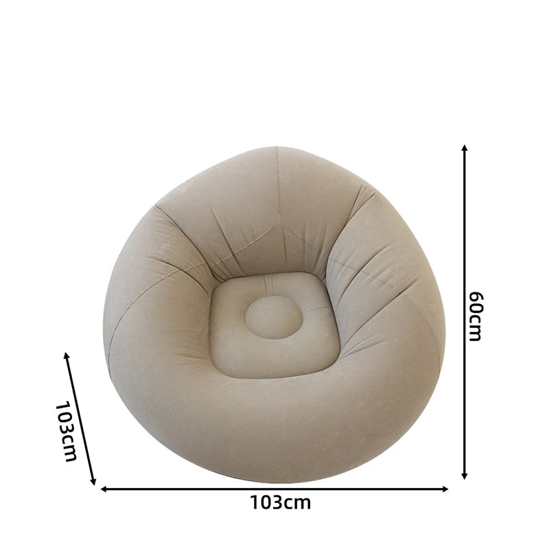 Pouf canapé gonflable plié pour le rangement