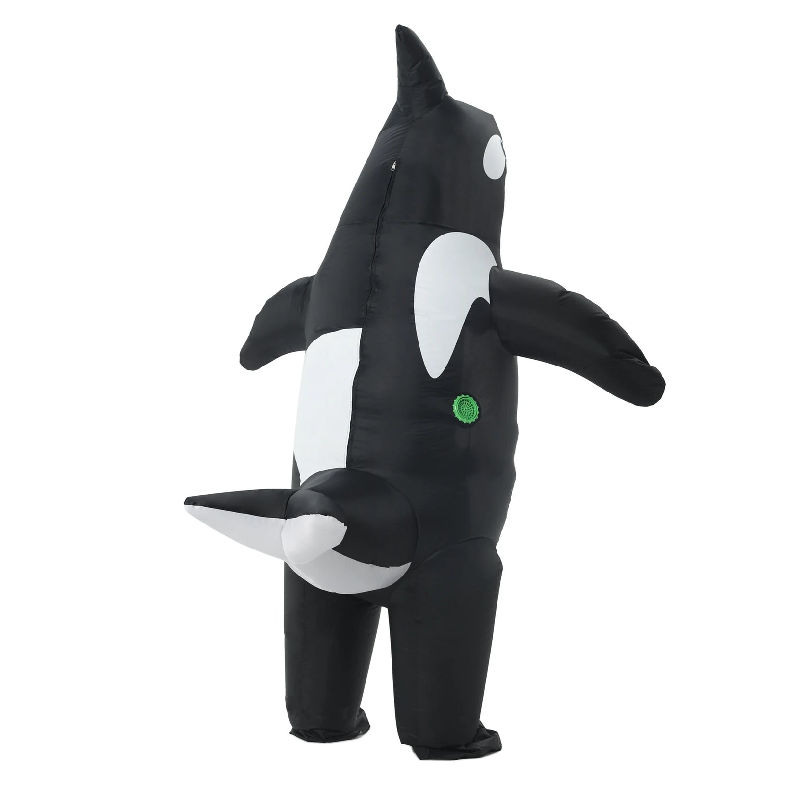 Costume gonflable orque adulte, tenue intégrale vue face