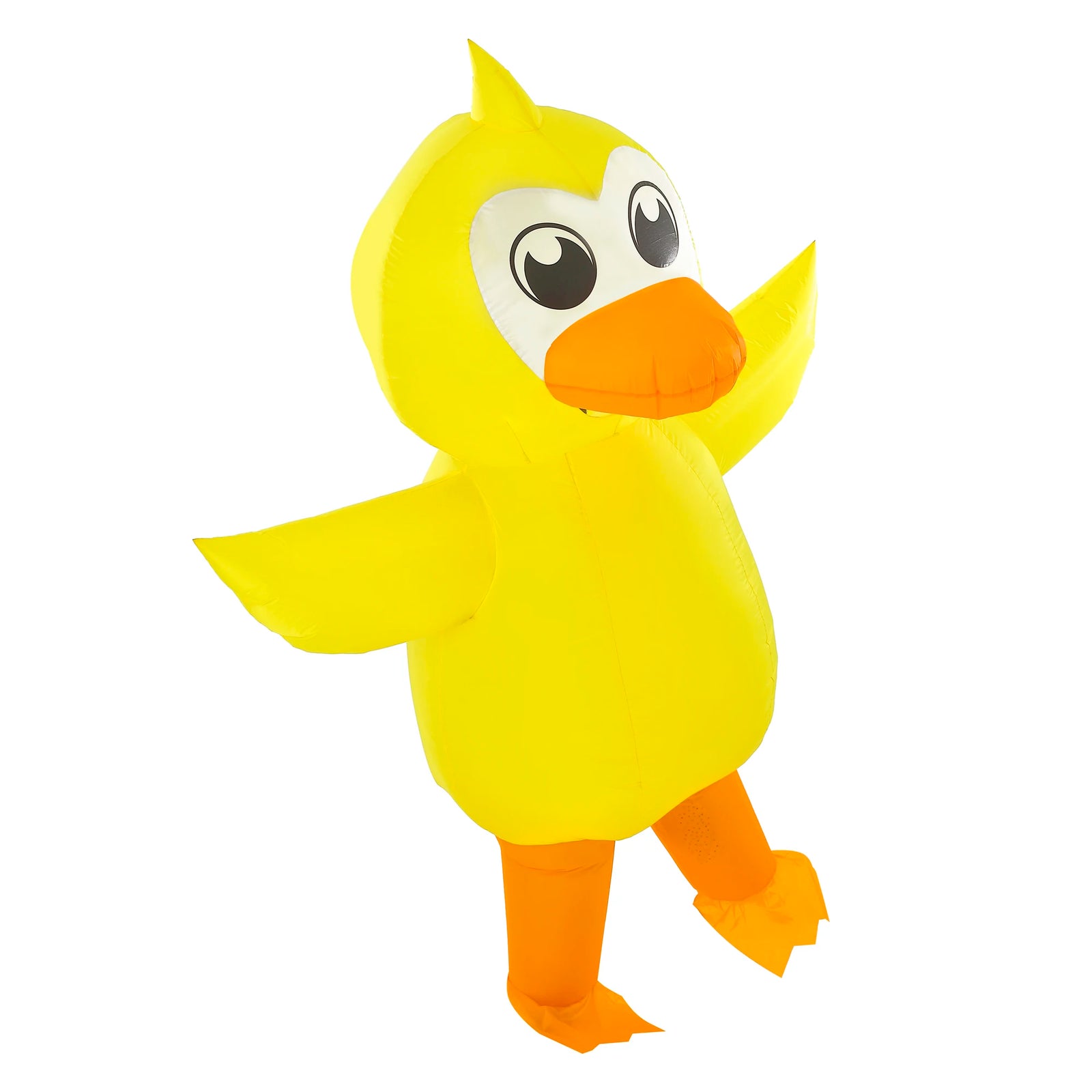 Costume gonflable canard jaune adulte vue de face