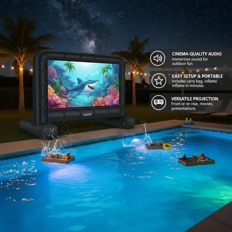 Écran de projection gonflable pour camping