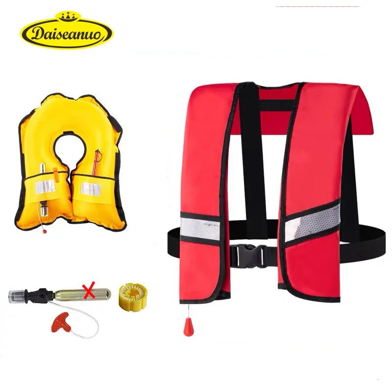 Gilet de sauvetage gonflable rafting vue de face