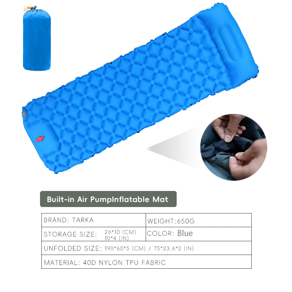 Utilisation du tapis gonflable lors d'un pique-nique