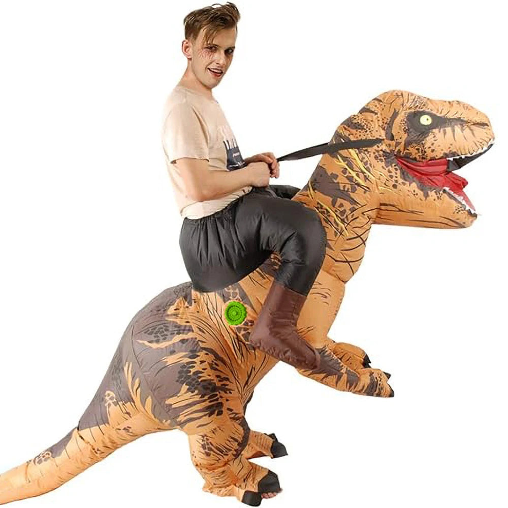 Costume gonflable riding dinosaure adulte