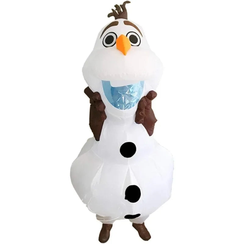 Détail du costume gonflable bonhomme de neige