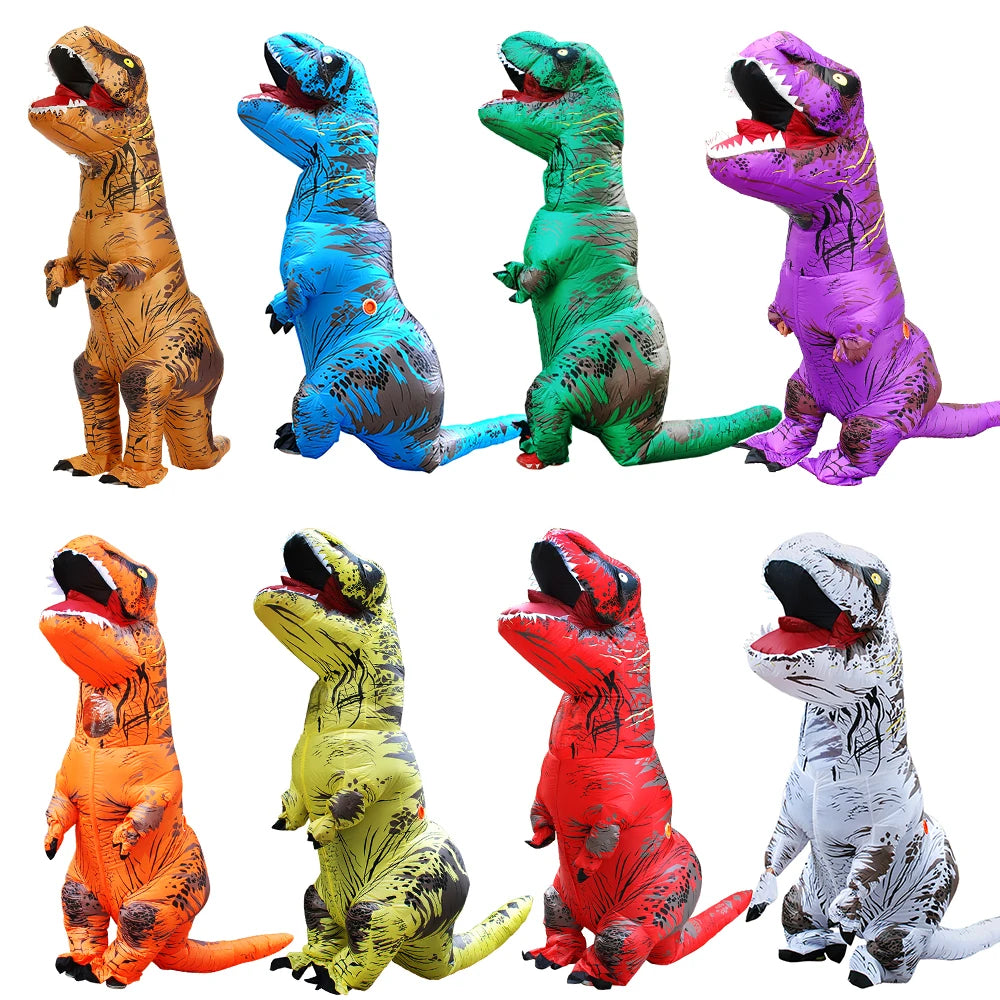 Costume gonflable dinosaure T-Rex vue de face