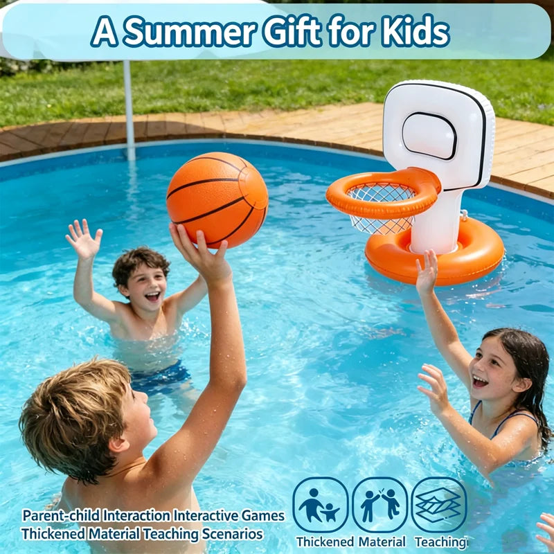 Cerceau basketball gonflable flottant piscine