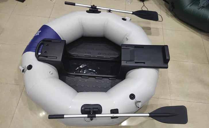 Bateau Gonflable Pêche Rond Pliable - vue de côté
