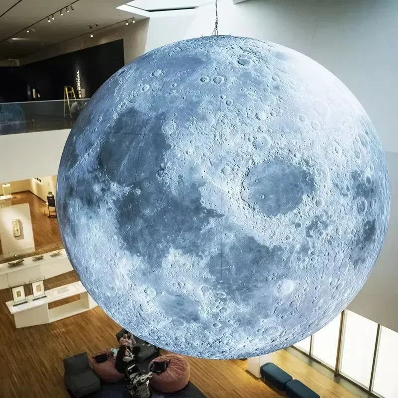 Décoration gonflable lune géante avec éclairage LED