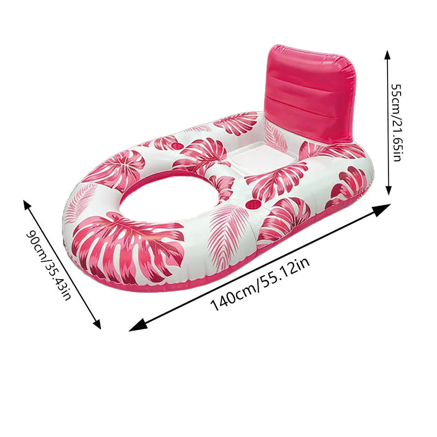 Canapé gonflable utilisé en piscine