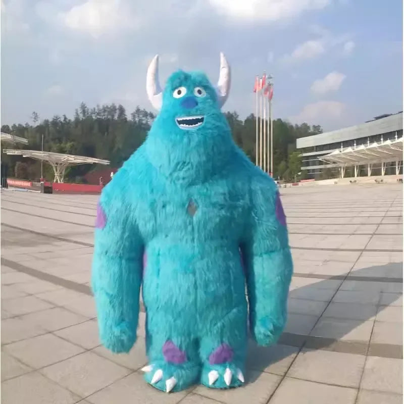 Costume gonflable monstre poilu géant en peluche