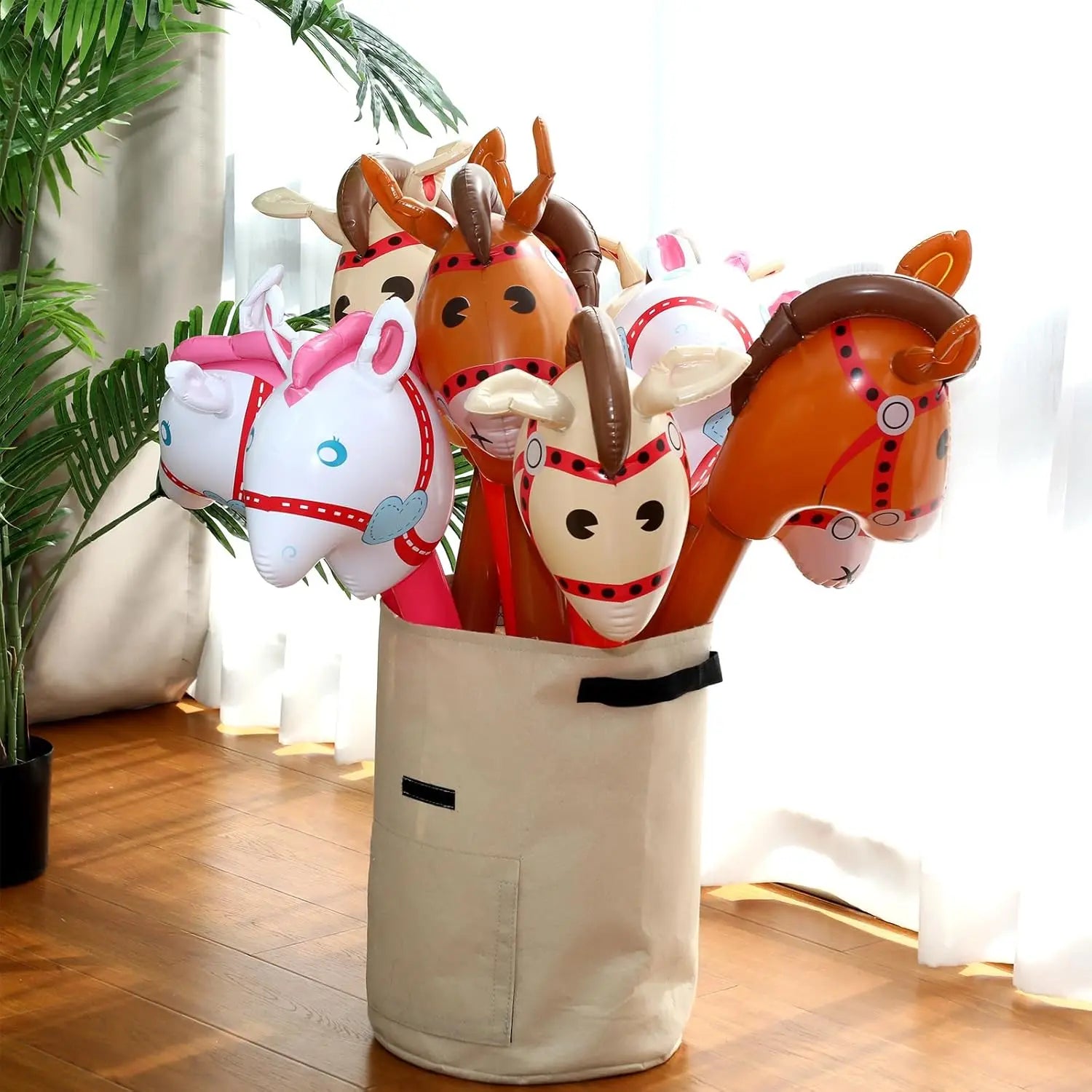 Ensemble tête de cheval gonflable modèle multicolore