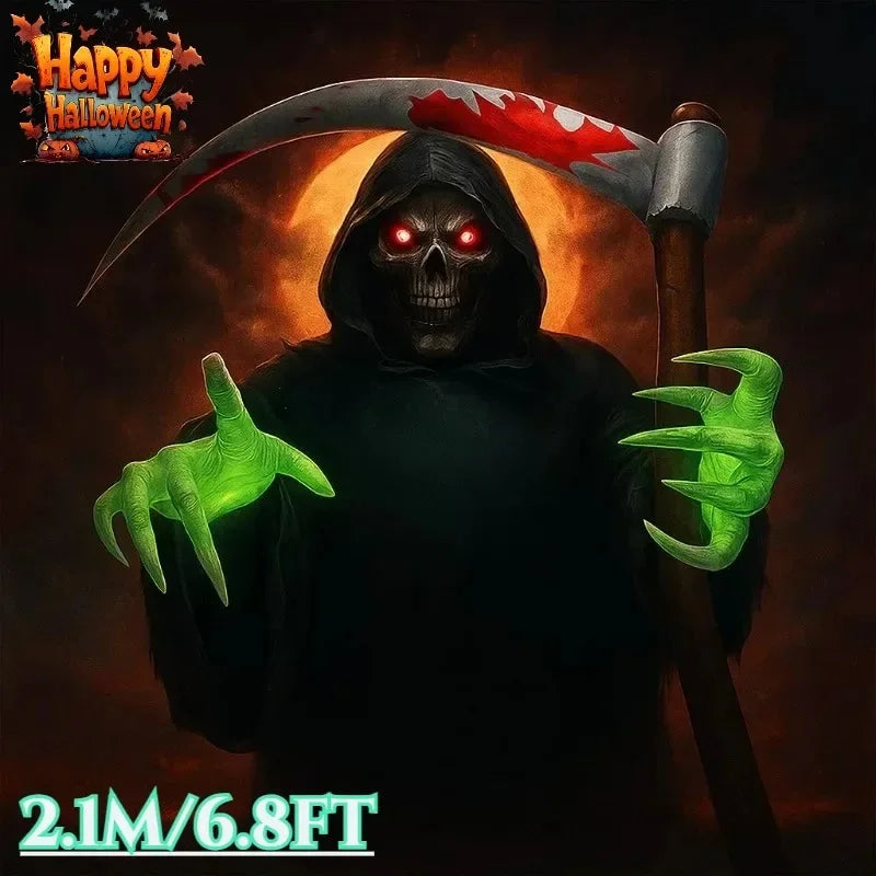 Décoration Halloween Gonflable Faucheuse LED 2 m