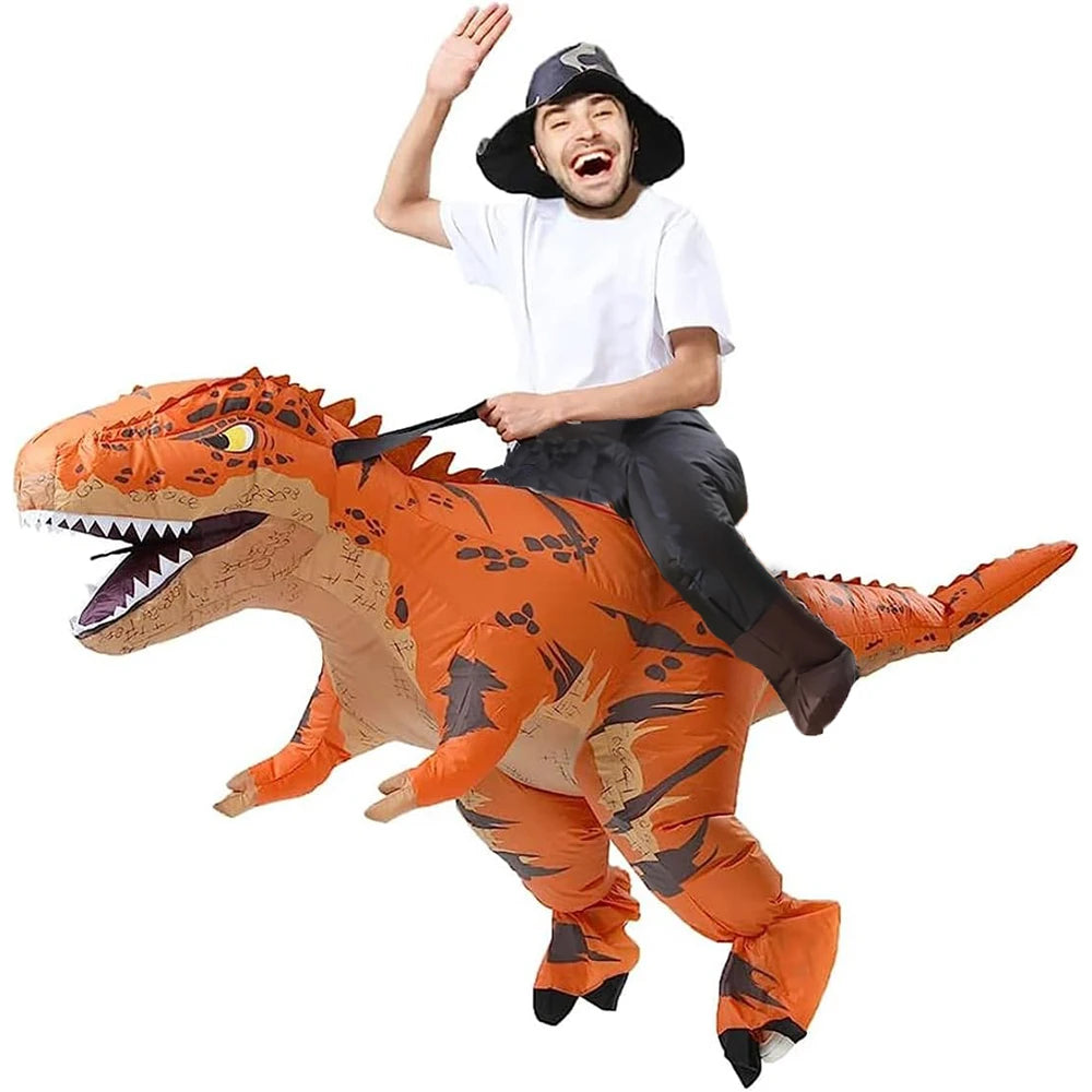 Déguisement gonflable T-Rex cavalier Halloween