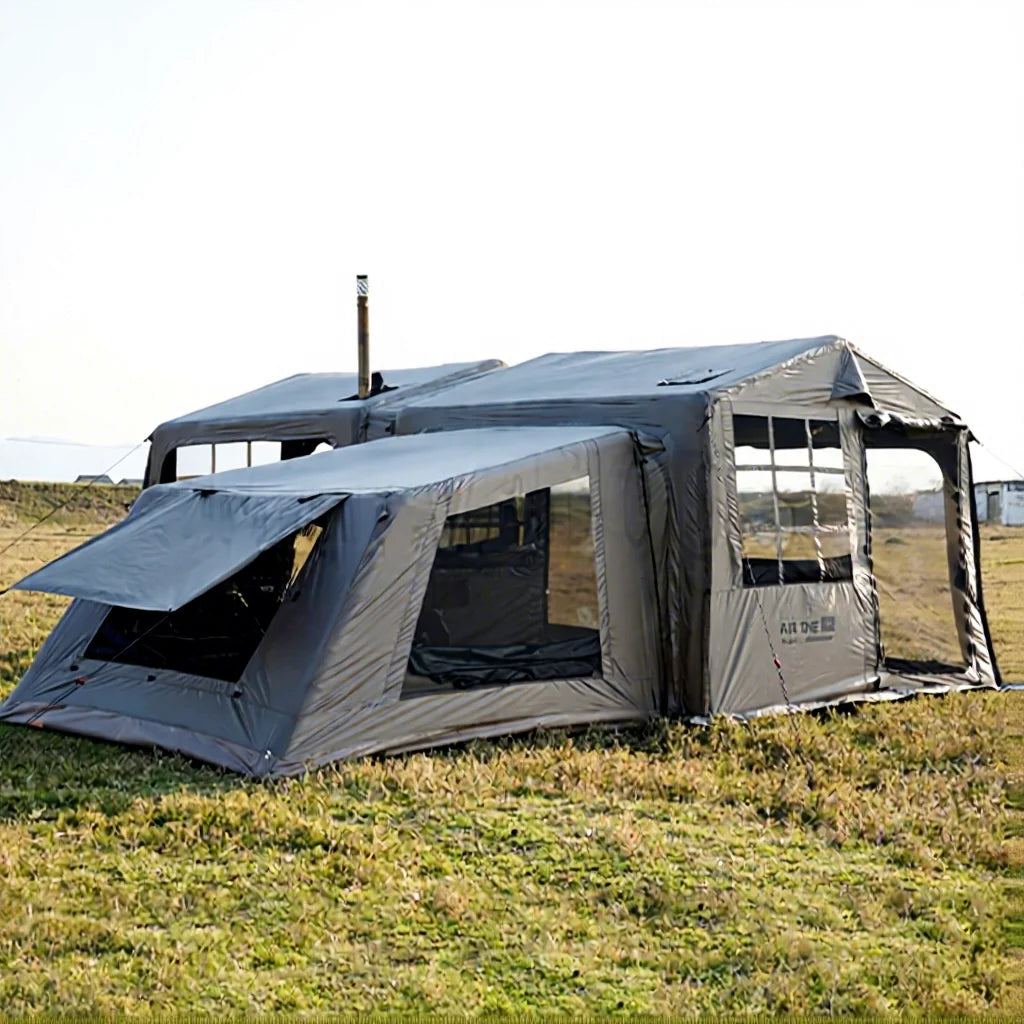 Tente gonflable modulaire connectable vue d'ensemble