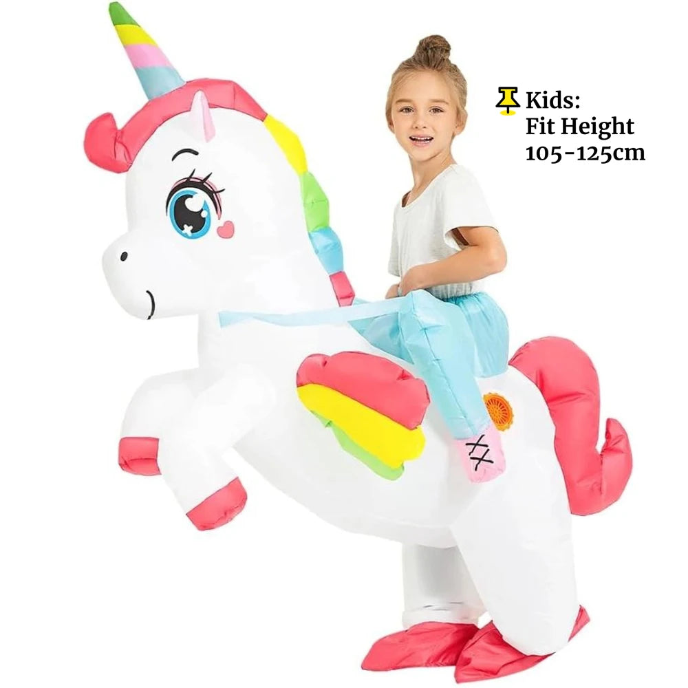 Déguisement licorne cheval gonflable enfant profil
