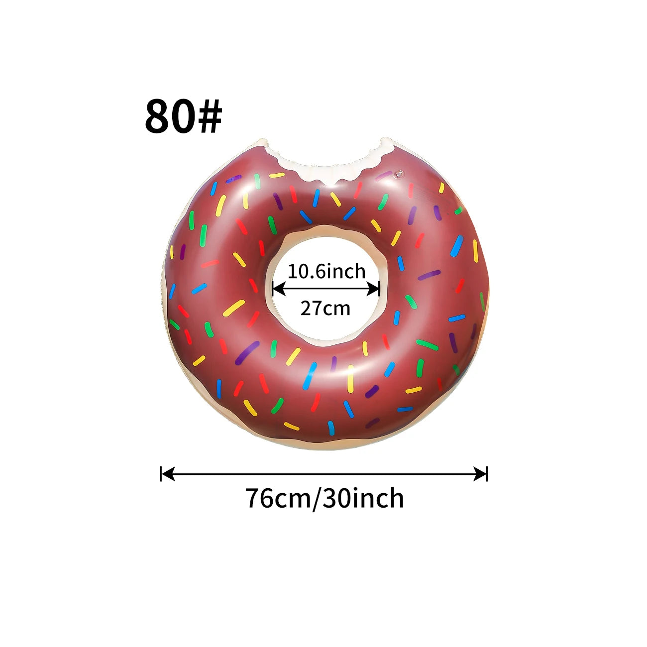 Anneau bain donut gonflable piscine été coloré