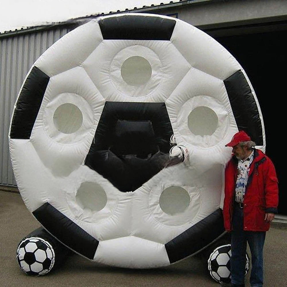 Détail du matériau PVC du but de football gonflable
