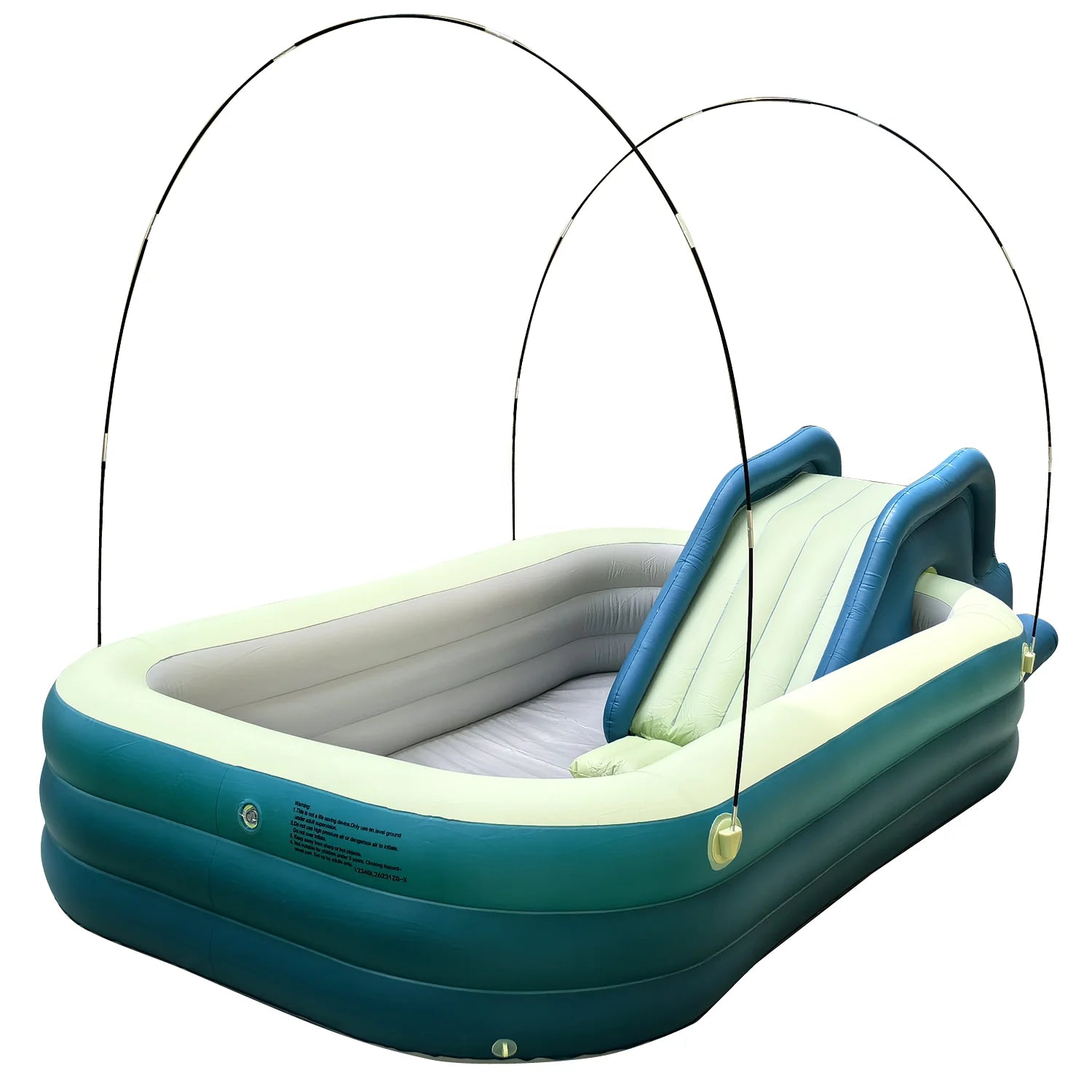 Piscine gonflable épaissie avec toboggan détail matière