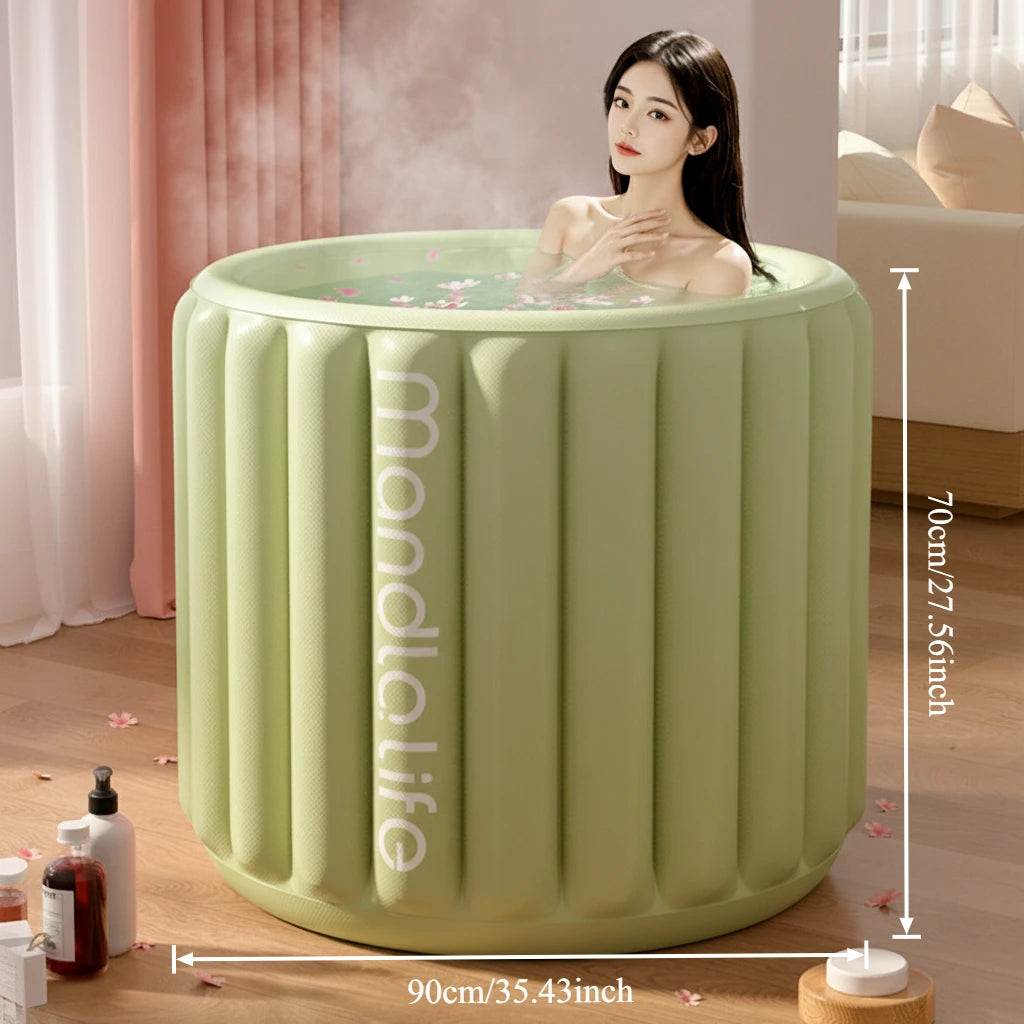 Baignoire gonflable familiale vue en situation
