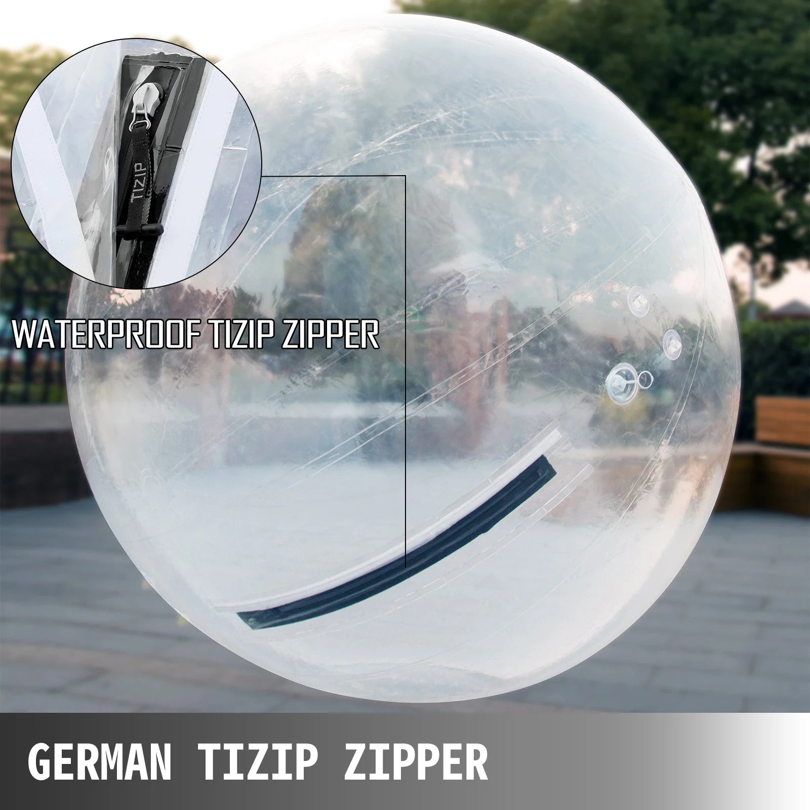 Zorb ball gonflable détail matériau PVC TPU 0.8mm