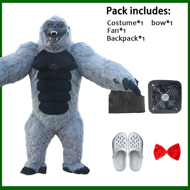 Costume gonflable panda ours polaire vue de dos 11